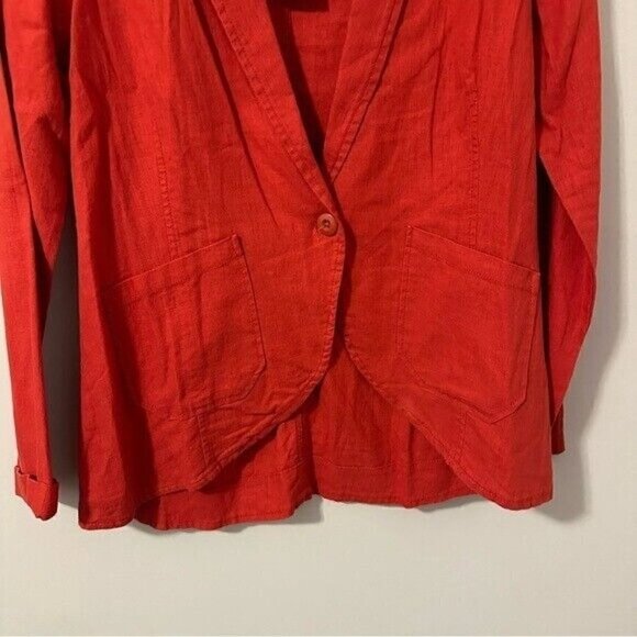 Sanctuary Red Tigerlily Linen Button Blaze Women’s Size Medium NWT - Picture 5 of 11